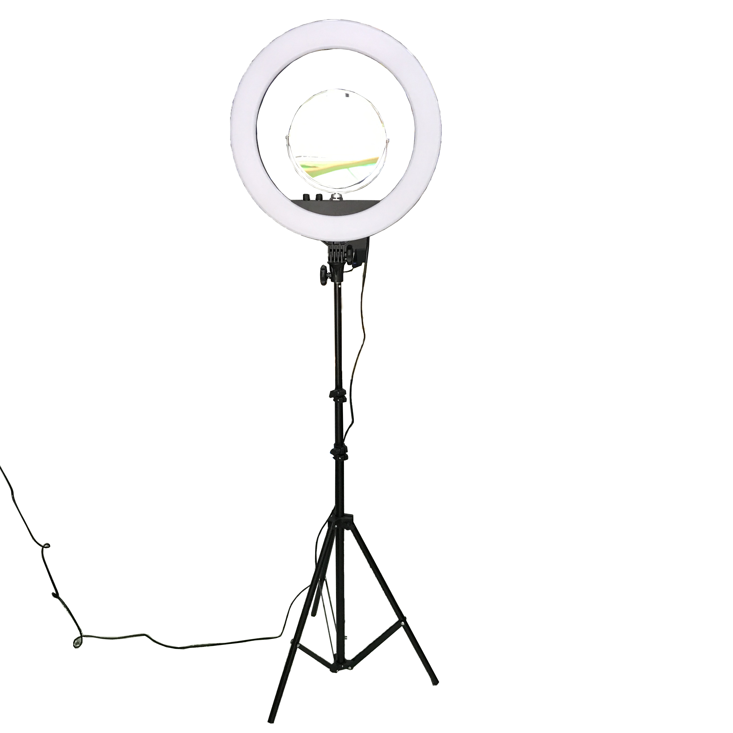 Đèn Livestream RL18 II có gương trang điểm đường kính 45cm - Tặng kèm remote chụp hình bluetooth(màu ngẫu nhiên)