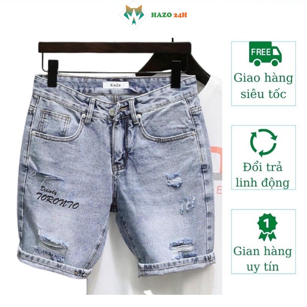 Quần Short Jeans Nam Chất liệu Co dãn Cao cấp Thời trang Trẻ trung cực hot