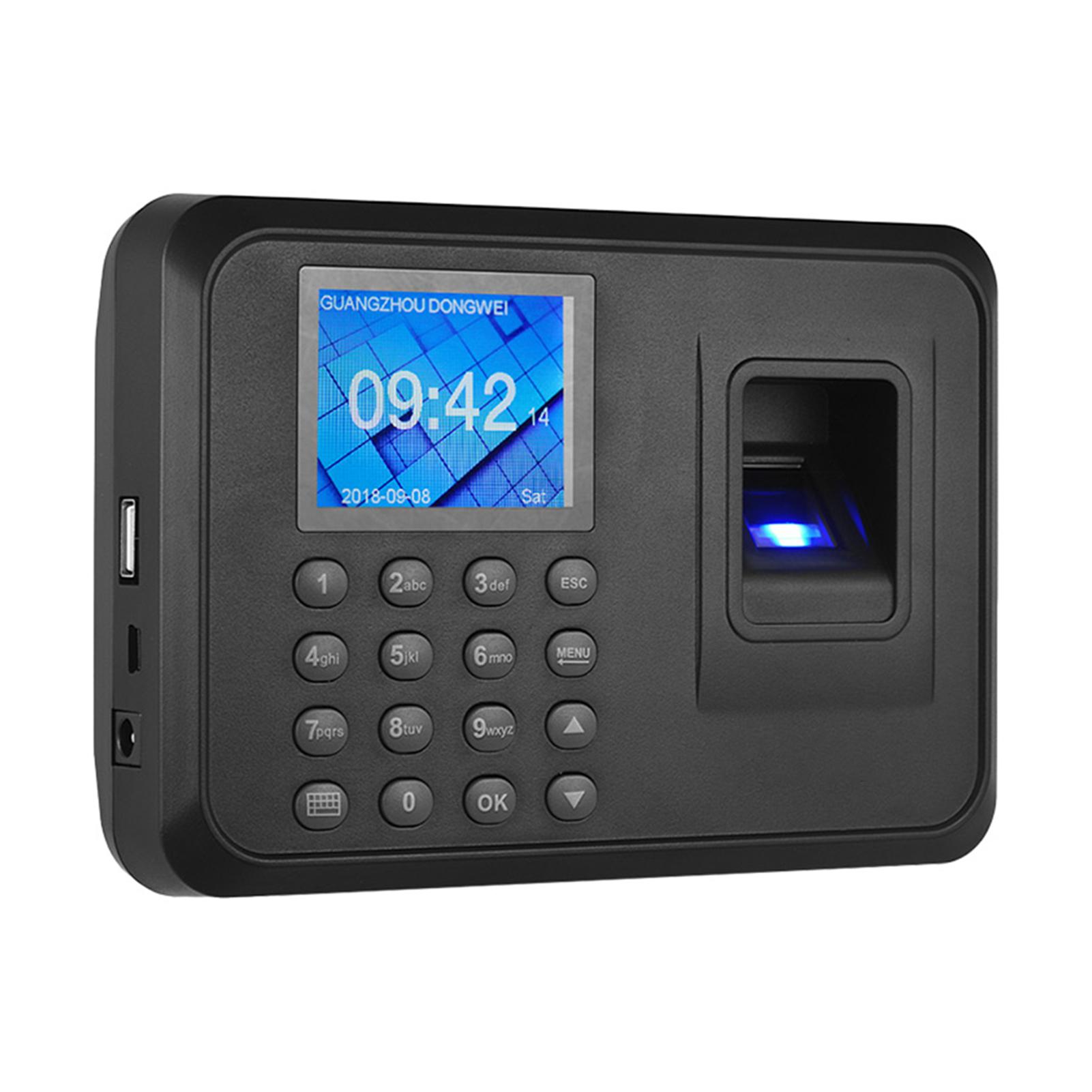 Máy Chấm Công Mật Khẩu Vân Tay Sinh Trắc Học Đa Ngôn Ngữ Với Màn Hình Lcd 2,4 Inch H1