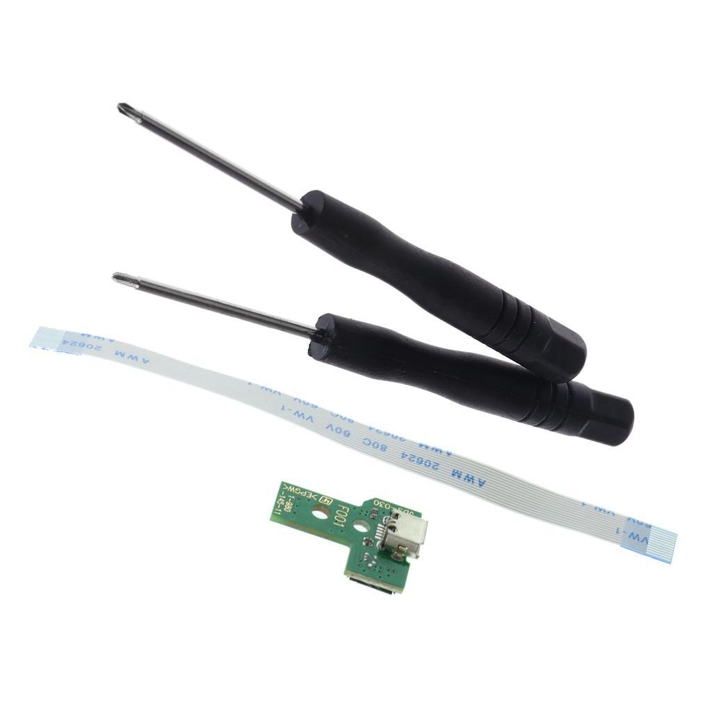 Charging Port USB Charger Socket Board 12 Pin for PS4 JDS-040 + Screwdrivers