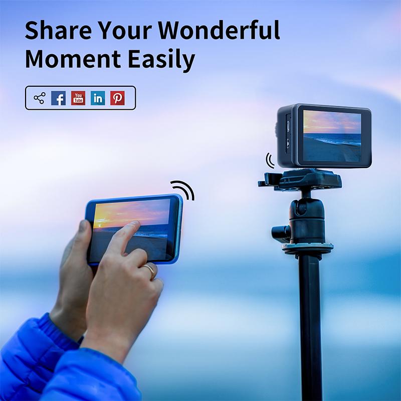 4K Action Camera Outdoor Waterproof Sport Camera 4K 60FPS With Screen Video DV Dash Cam Bike Motorcycle Car DVR