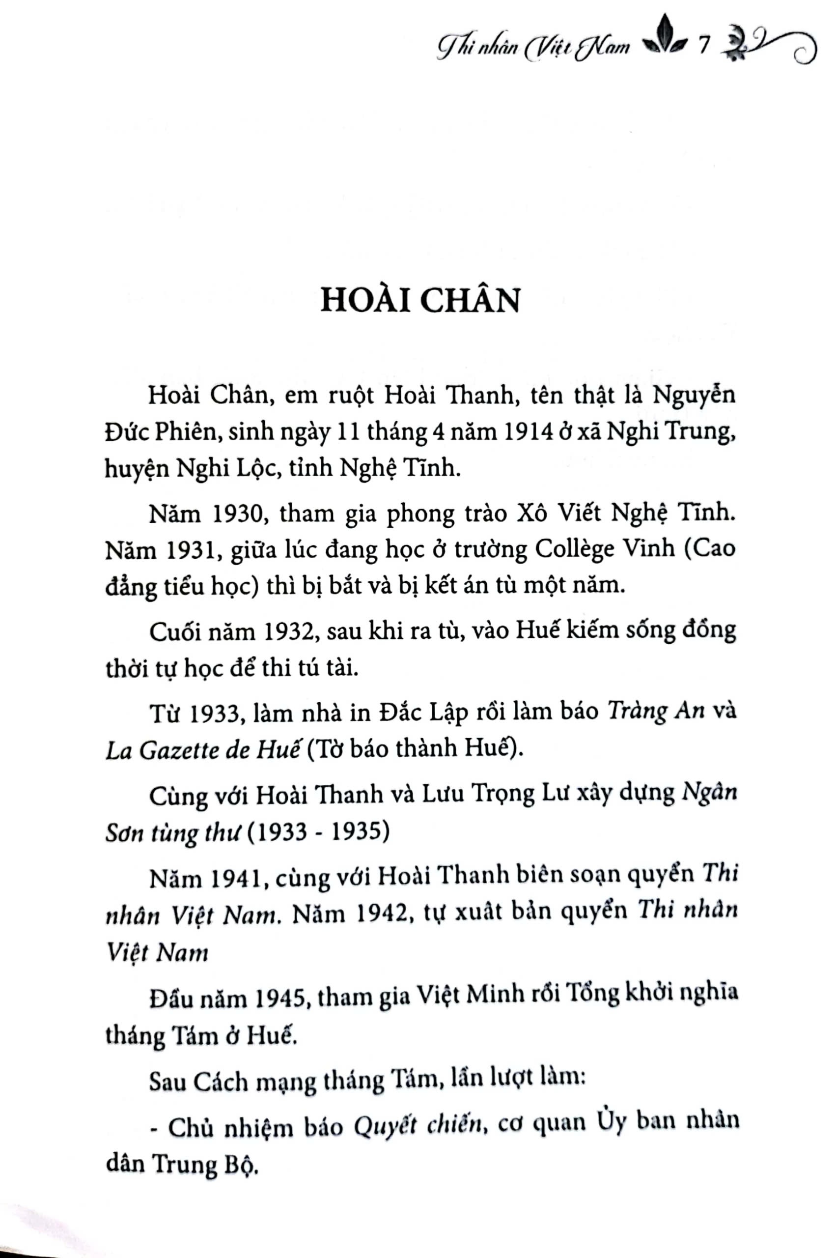 Sách Thi Nhân Việt Nam