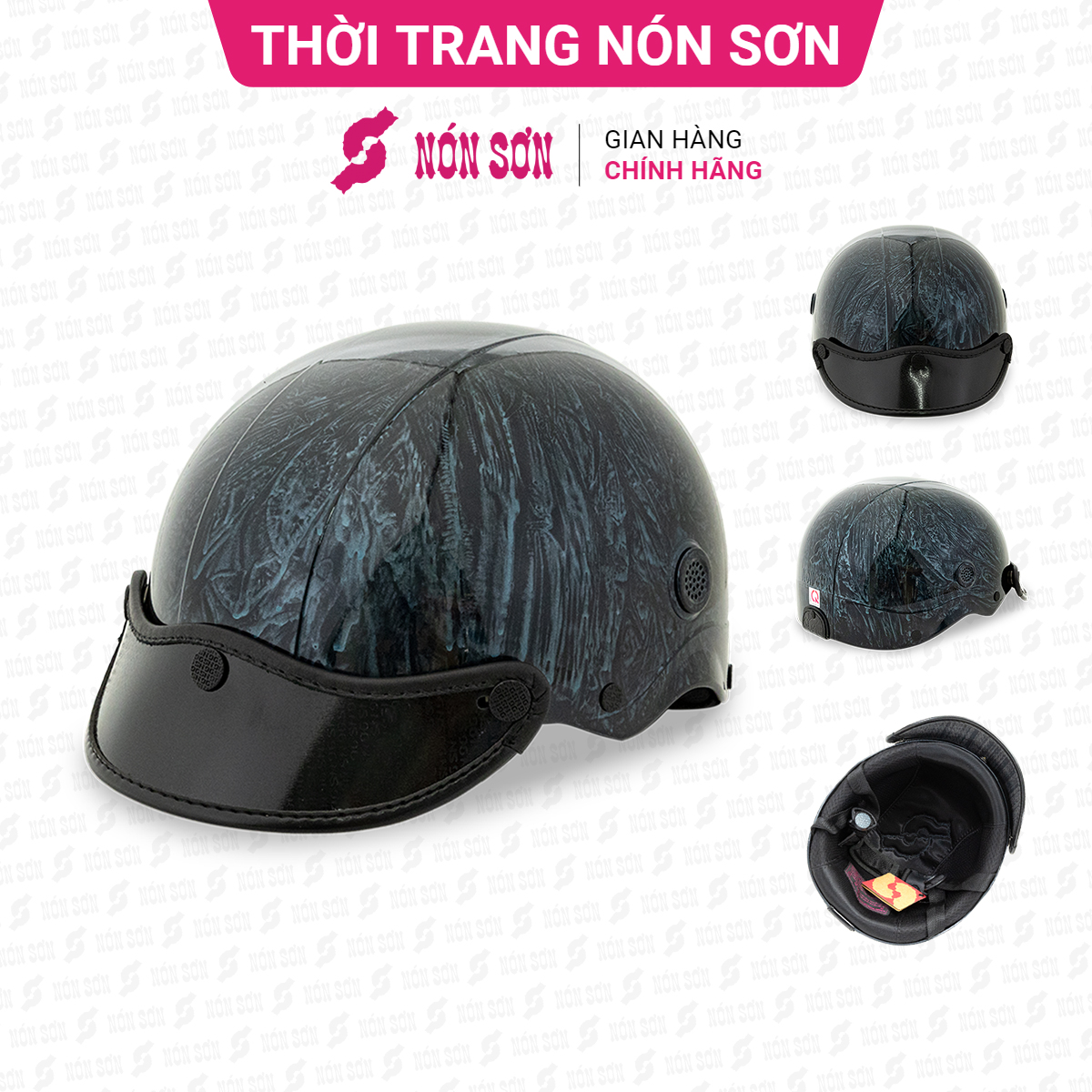 Mũ bảo hiểm lỗ thông gió NÓN SƠN chính hãng SV-ĐN113