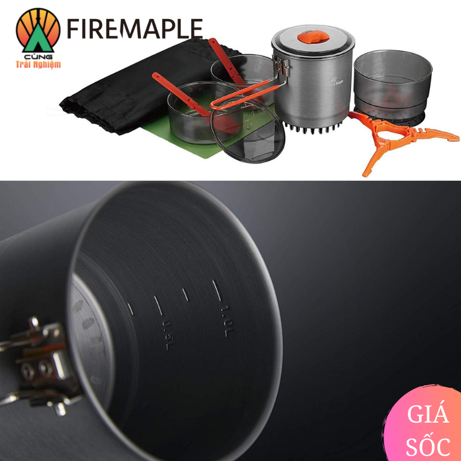 Bộ Nồi Đa Năng Dã Ngoại Chuyên Dụng Fire Maple FMS-STEAM Cho Hoạt Động Nấu Ăn Ngoài Trời ISLAND STEAM KIT