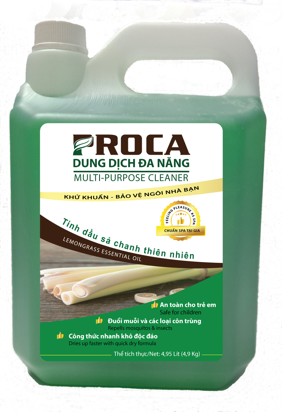 Dung dịch đa năng PROCA Tinh dầu sả chanh thiên nhiên 4.9kg