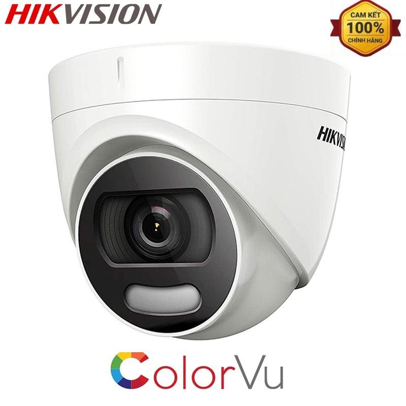 camera analog bán cầu hikvision DS-2CE72DFT-F 2Mp có màu ban đêm, hỗ trợ đèn sáng 20m, chống bụi, nước Ip67 - Hàng Chính Hãng