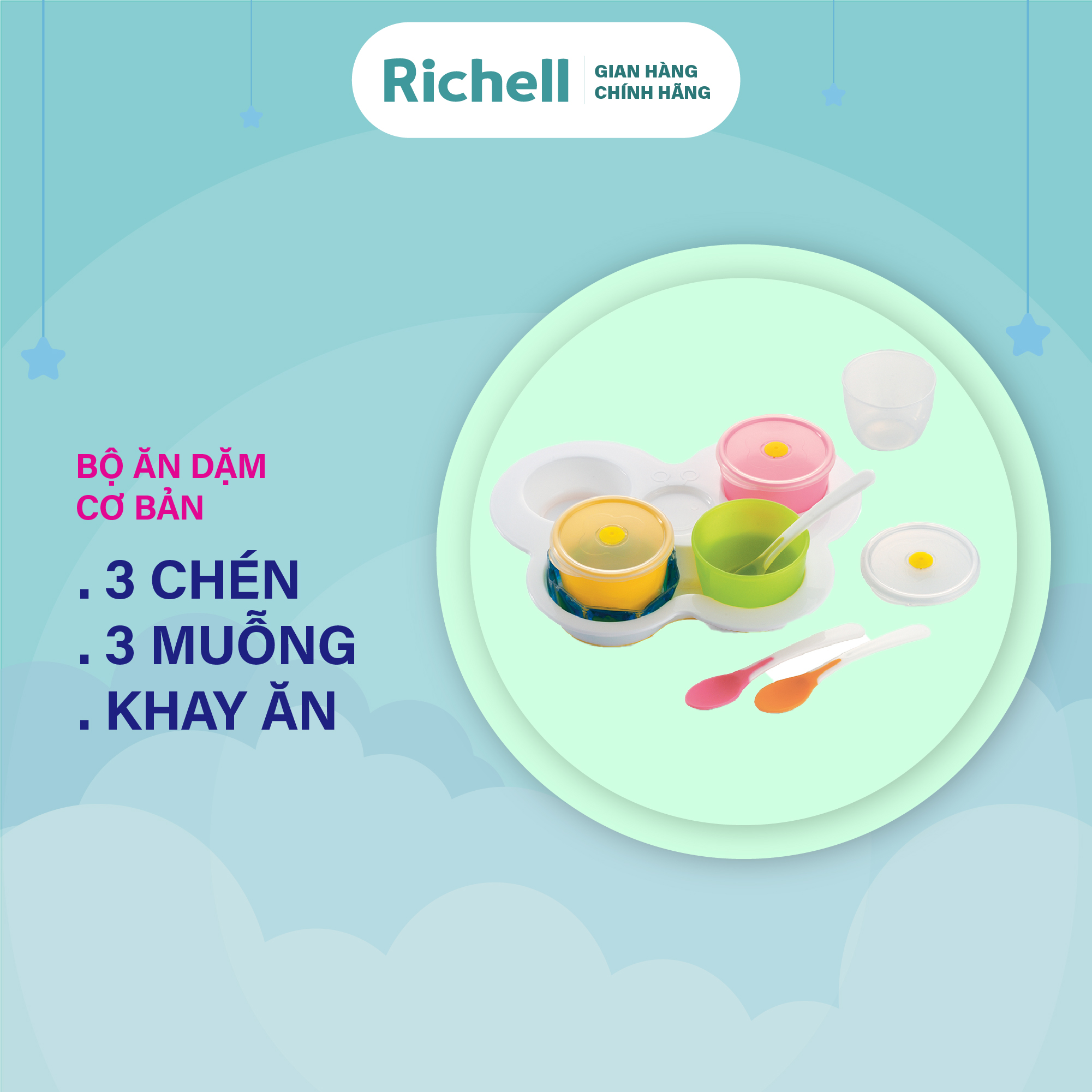 Bộ ăn dặm khởi đầu Richell Nhật Bản | Baby