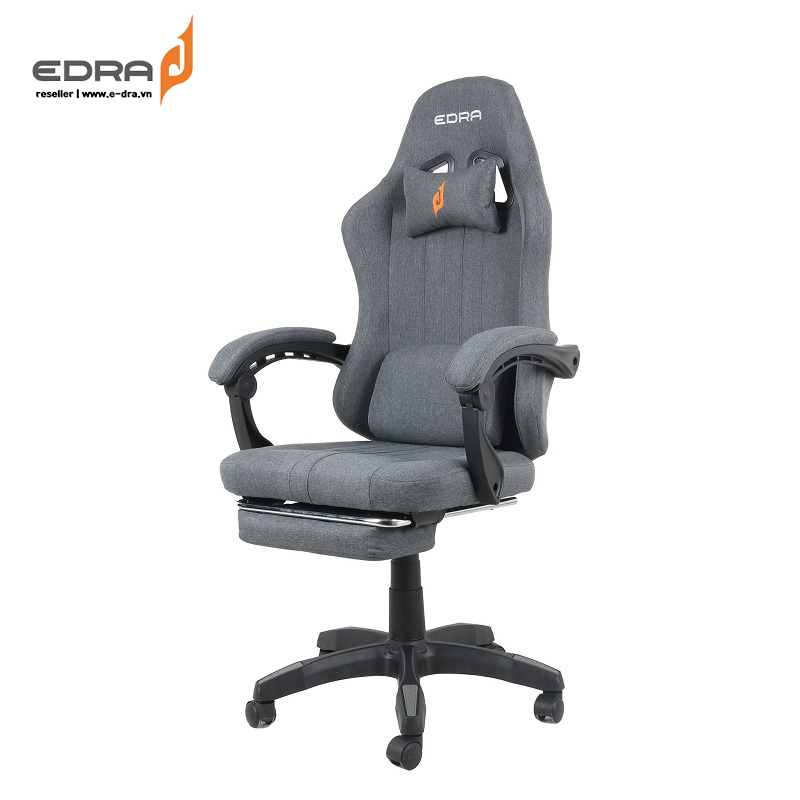 Ghế gaming EDRA Yummy EGC232 V2 Fabric có gác chân - Hàng chính hãng