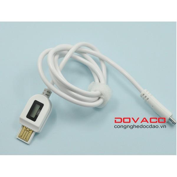 Cáp sạc đo thời gian, điện áp và dòng sạc chuẩn micro USB