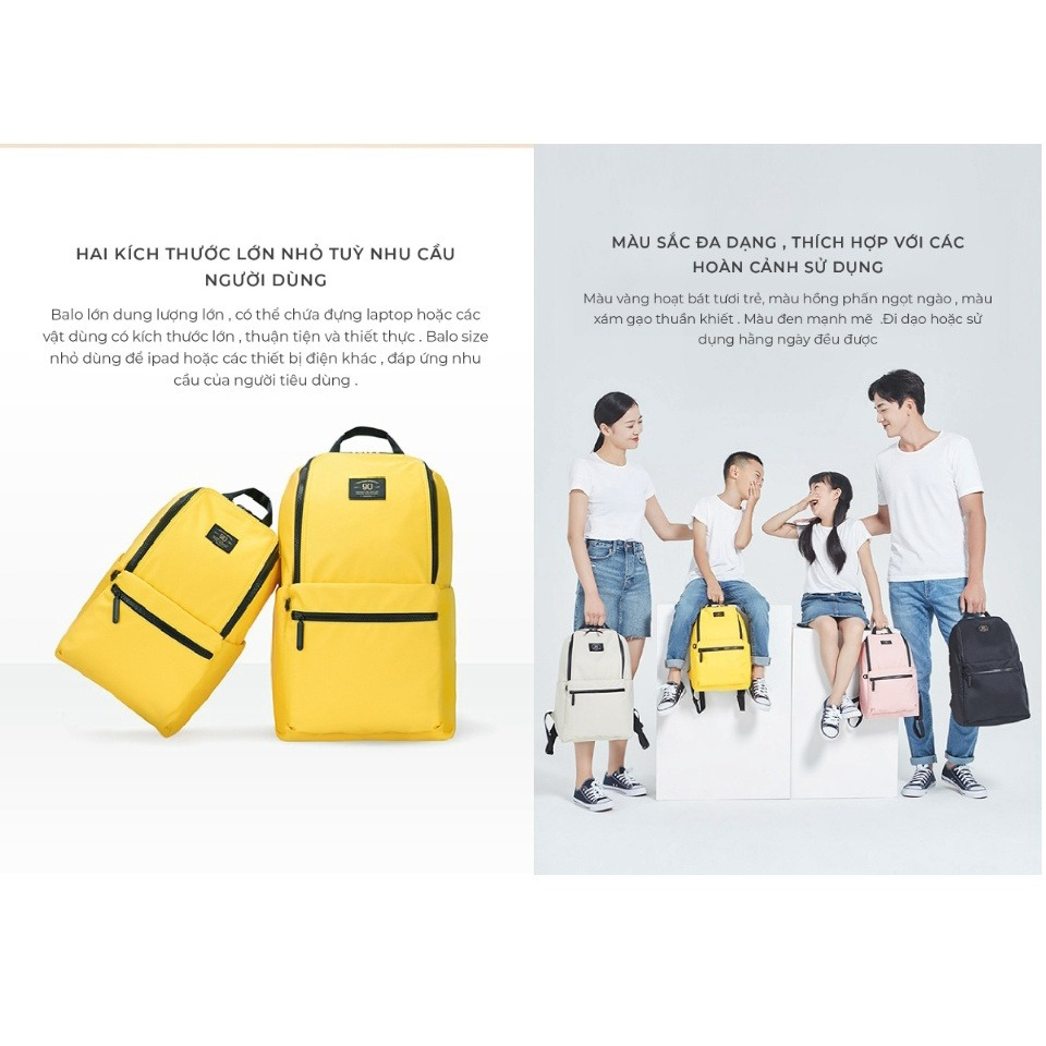 Ba Lô Xiaomi/90 Points Family Backpack Large, ba lô nam nữ, ba lô đeo vai - Hàng Chính Hãng