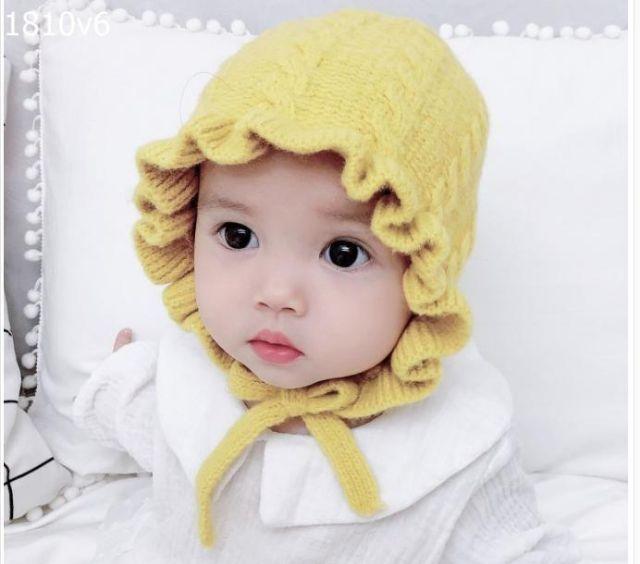 Mũ len công chúa/cô gái Hà Lan cực xinh cho bé
