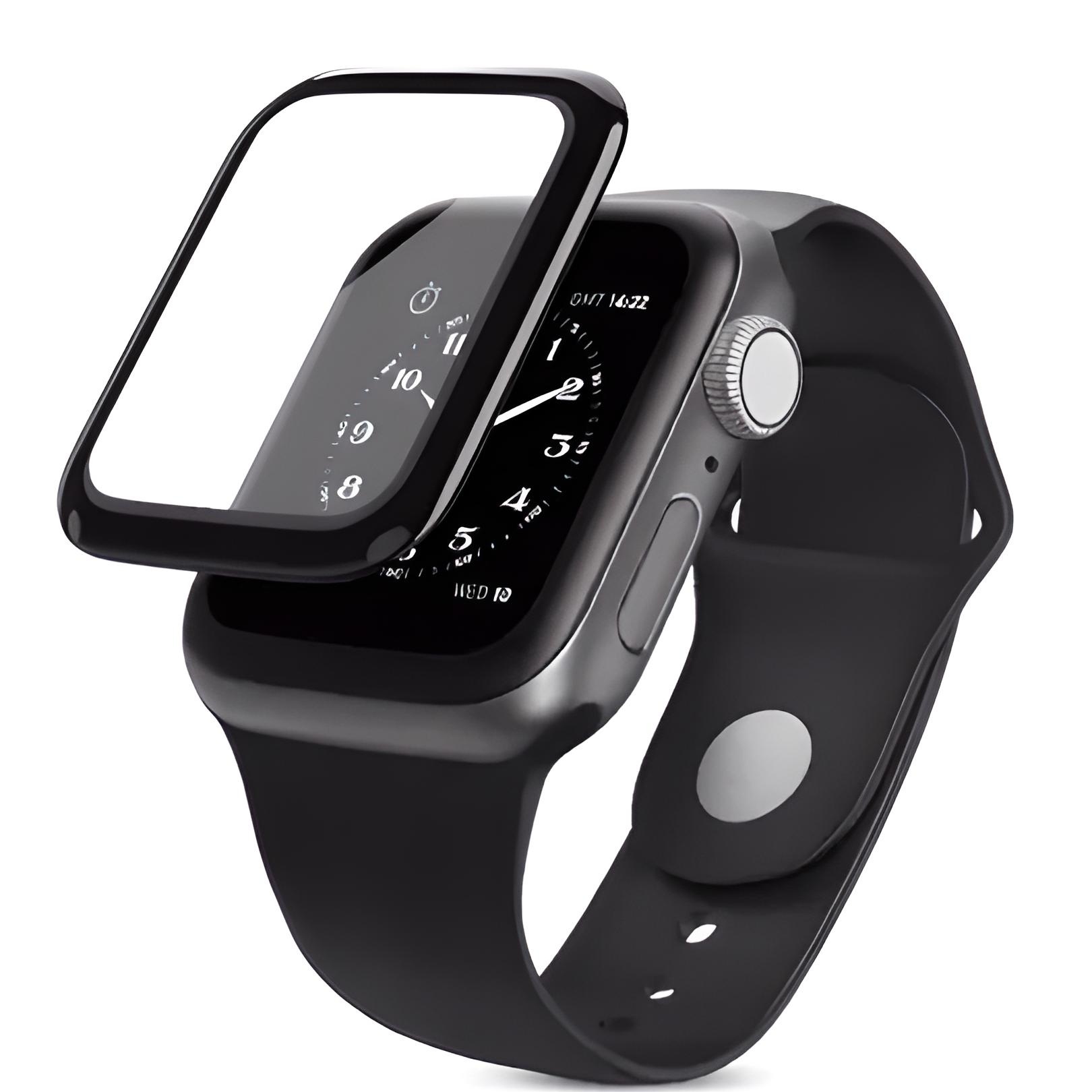 Bộ 2 miếng dán màn hình kính cường lực Full 3D dành cho Apple Watch 45mm hiệu WIWU iVista Chống va đập, vát cạnh 2.5D, hạn chế vân tay - hàng nhập khẩu