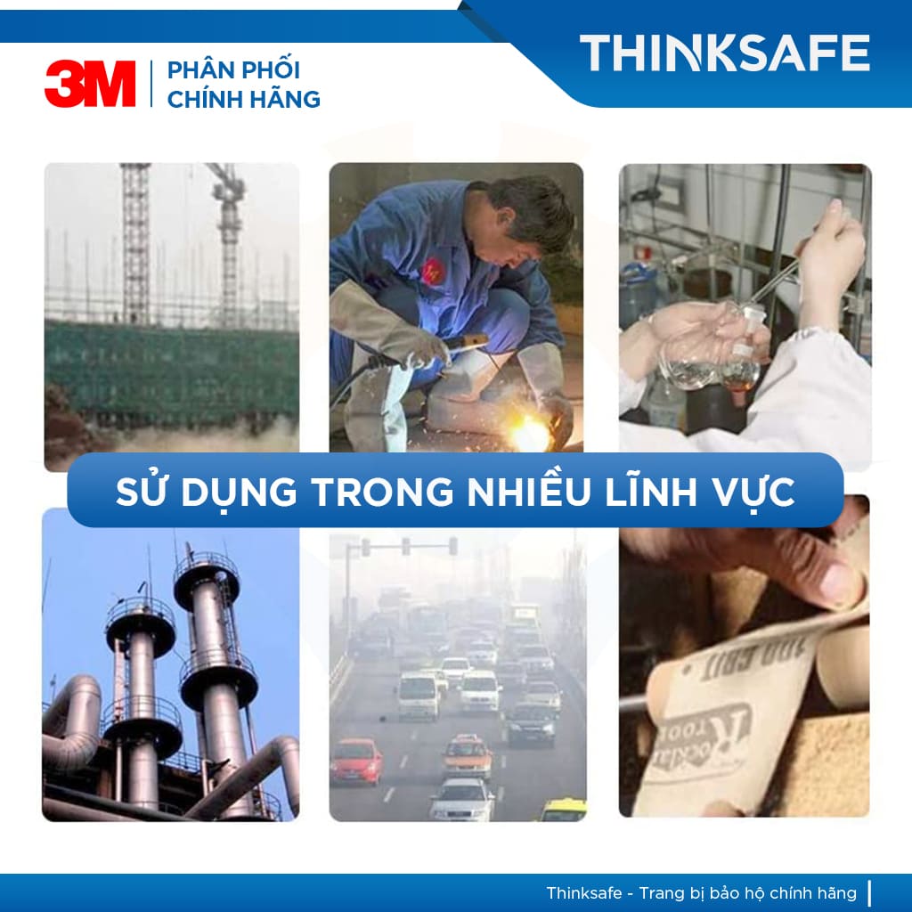 Mặt nạ phòng độc 3M Thinksafe, chuyên phòng dịch, chống giọt bắn, lọc bụi mịn pm2.5, khói hàn, xịt sơn - 3M 6200/2097