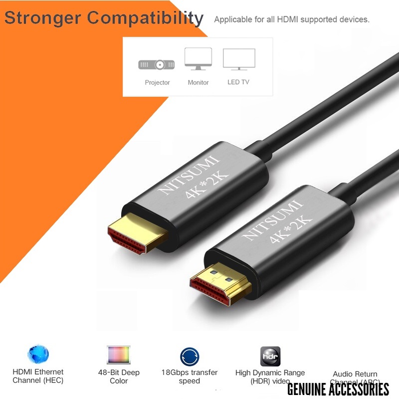 Cáp HDMI 2.0, 4K Dây Tròn 5m-Hàng nhập khẩu