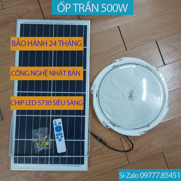 Đèn Năng Lượng Ốp Trần 500W, Tặng Kèm Điều Khiển Từ Xa - 097 .77.85 451 Tuổi thọ trên 50.000h