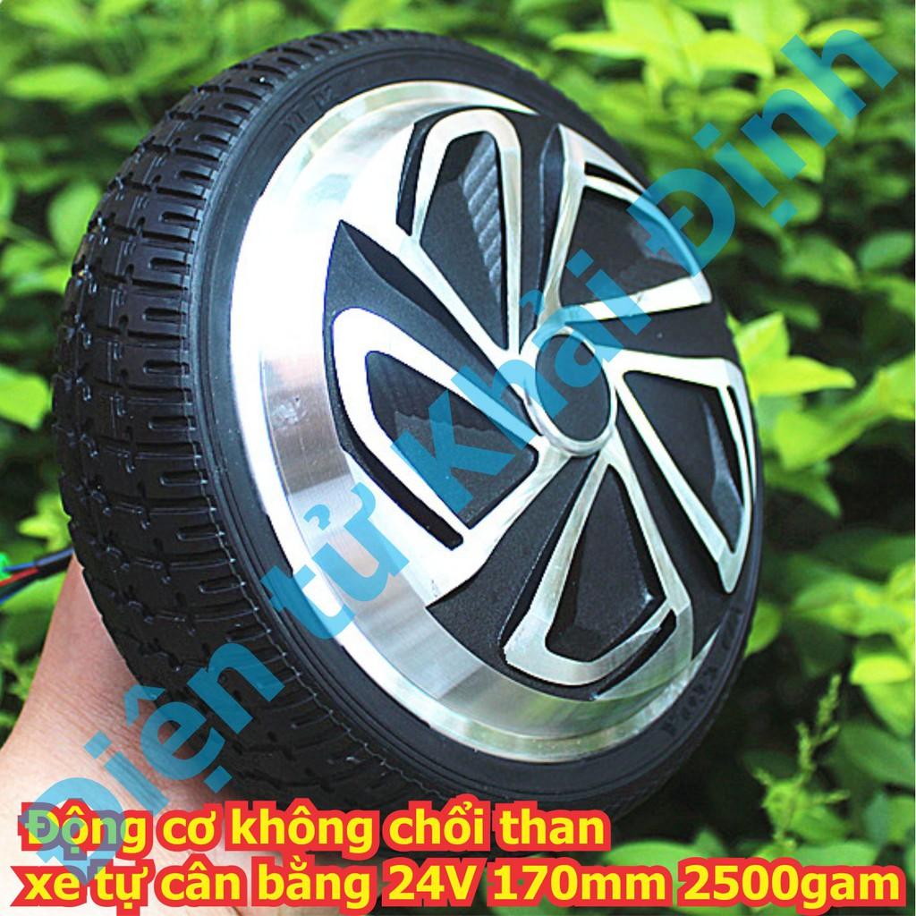 Động cơ brushless, không chổi than xe tự cân bằng, xe mỗ hình vv 24V phi 170mm, 2500gam kde5631