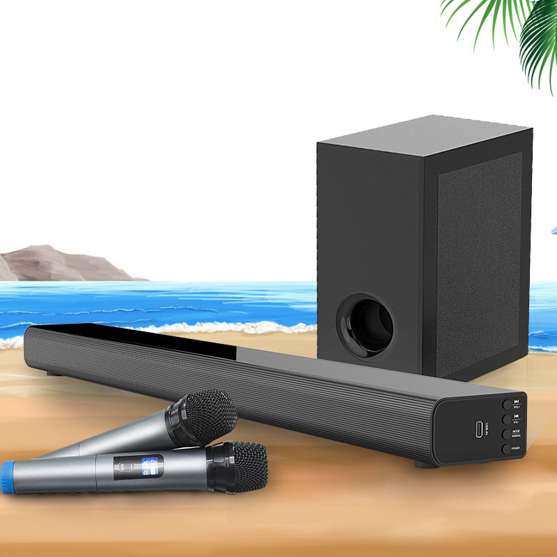 Bộ Loa Soundbar 5.1 Bluetooth Karaoke L5 + Loa Trầm S2 Tặng 02 Micro Không Dây AZONE