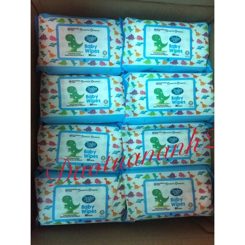 Khăn Ướt Trẻ Em Tender Soft 80 tờ . Hàng DKSH Việt Nam.