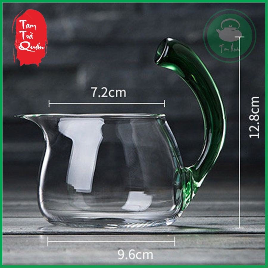 Tống trà thủy tinh chịu nhiệt cán ngược 360ml