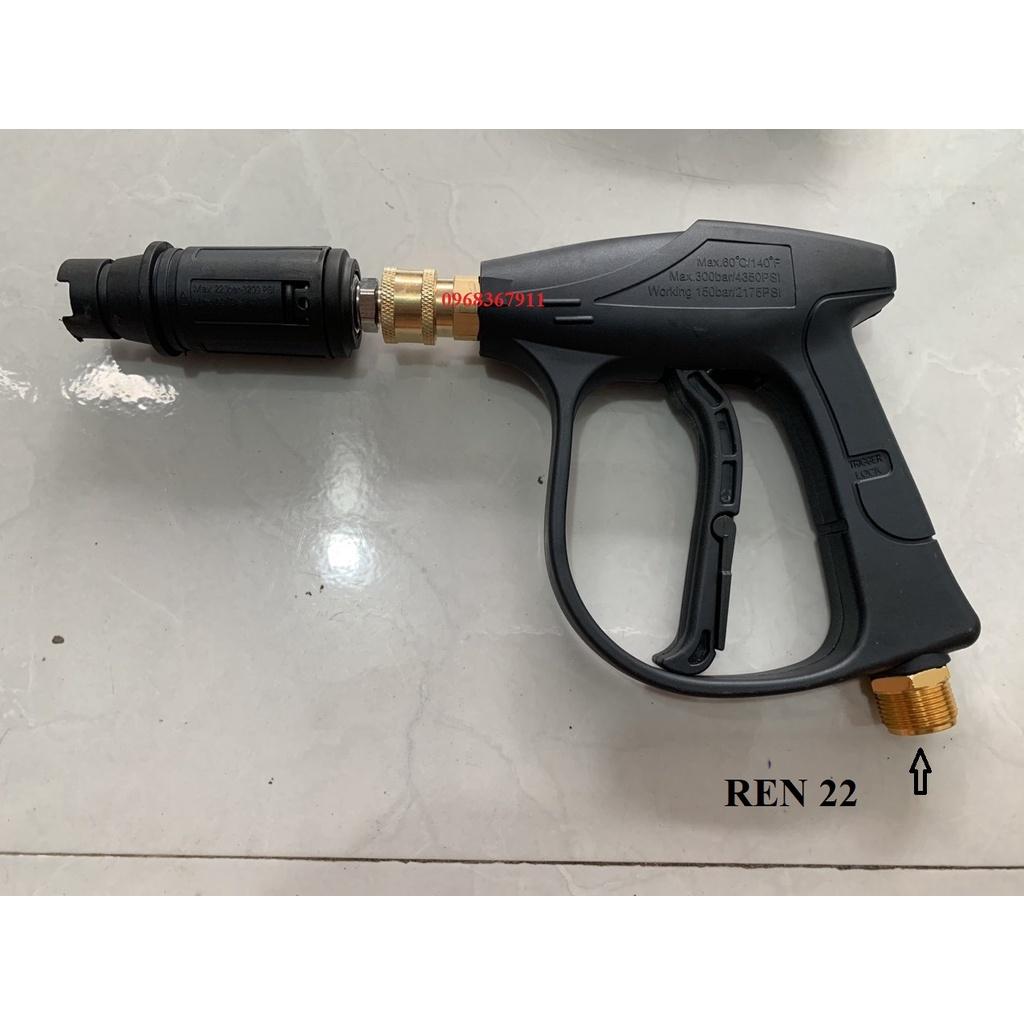 Súng rửa xe áp lực cao kèm bộ nối nhanh ren 1/4 INCH, súng xịt rửa xe + bộ nối nhanh 1/4