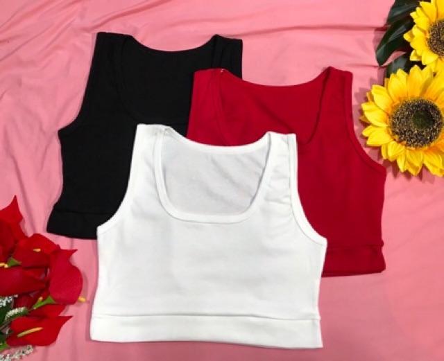 Áo thun croptop năng động kèm hình thật