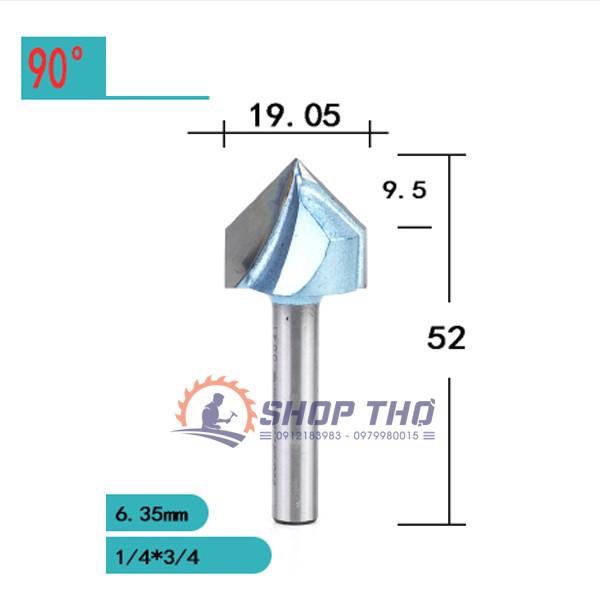 Mũi phay 3D Tideway đánh góc nhon 90 độ