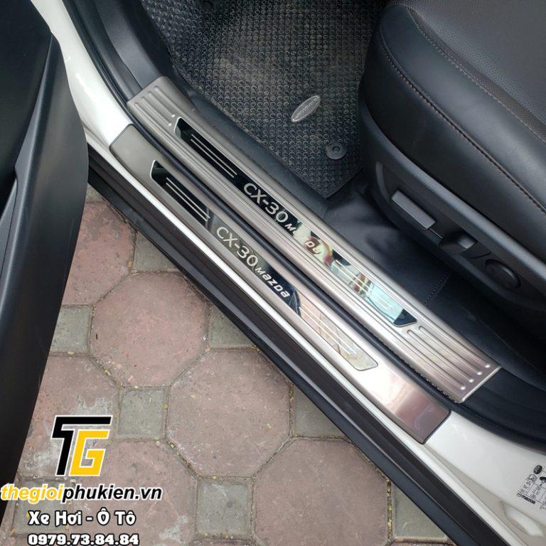Bộ Ốp bậc cửa, Nẹp bước chân Inox Mazda CX-30, CX30