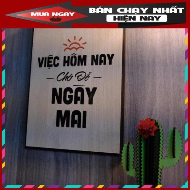 Tranh treo tường Gỗ trang trí phòng tạo động lực - Việc hôm nay chớ để ngày mai TRENDDECOR.VN