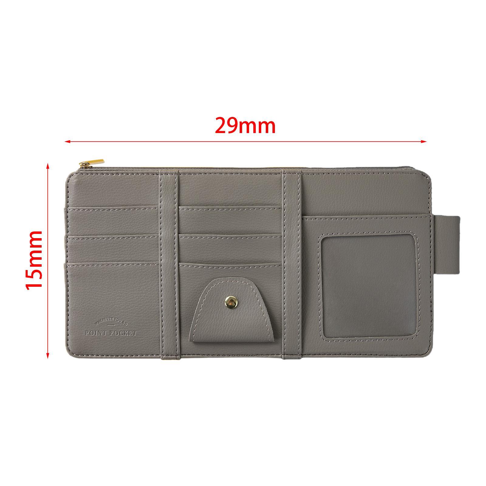 Visor Organizer Mobile Phone Organizer PU Leather Multifunctional Multi  Storage Bag Storage Pocket for Pen Glasses