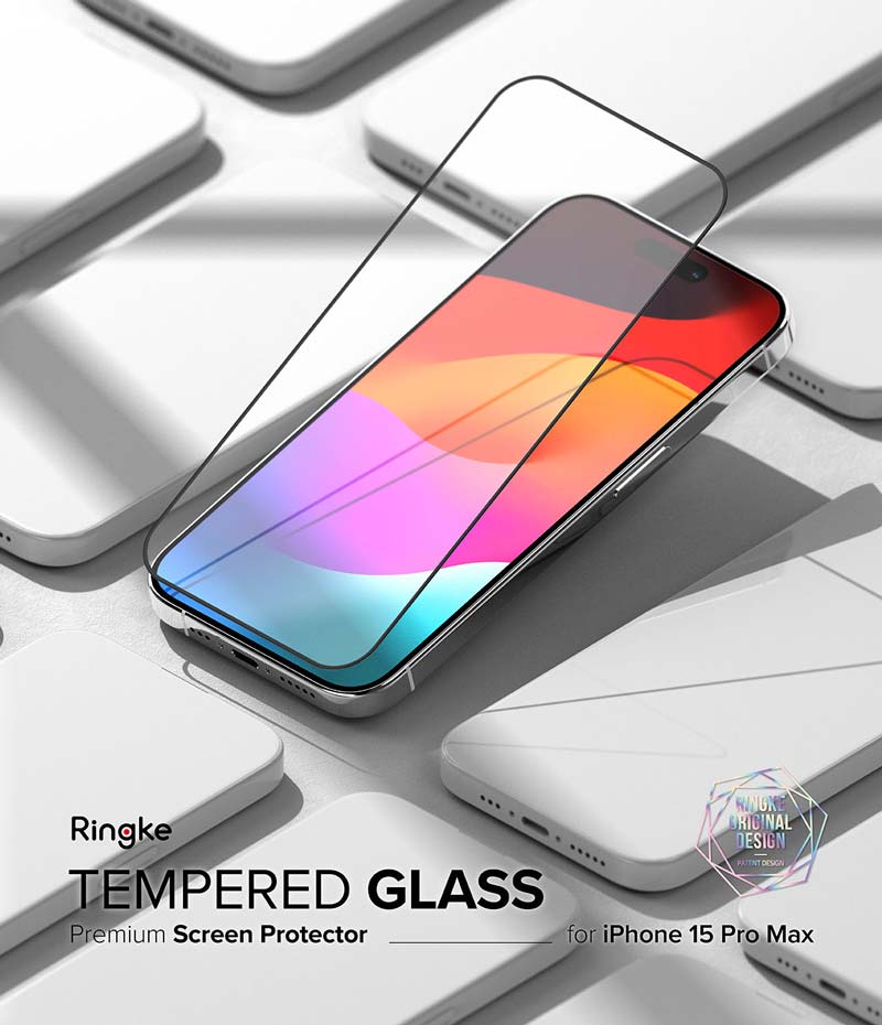 Dán cường lực dành cho iPhone 15 Pro Max/15 Pro/15 Plus/15 RINGKE Tempered Glass - Hàng Chính Hãng