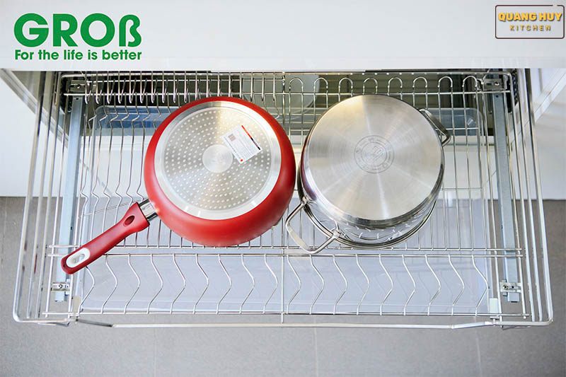 Giá úp bát đa năng nan dẹt inox 304 thương hiệu Grob mã GC304