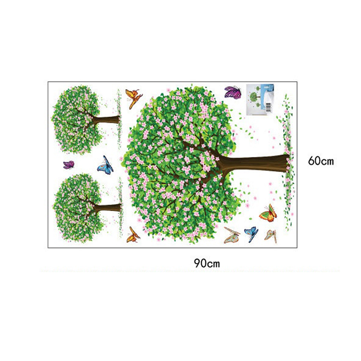 Decal dán tường 3d nghệ vườn táo