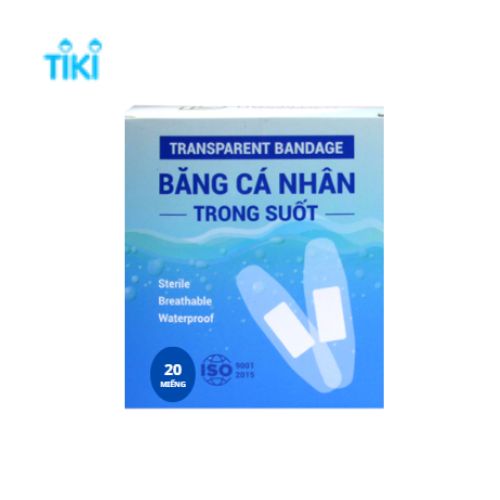 BĂNG CÁ NHÂN Y TẾ TRONG SUỐT HỘP 20 MIẾNG