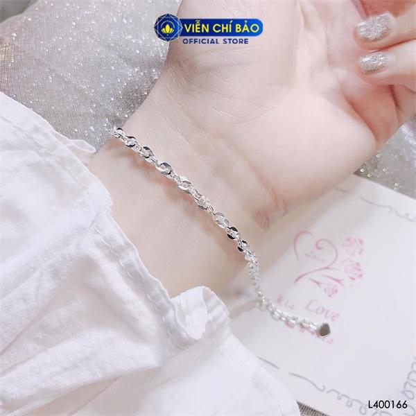 Lắc tay bạc nữ xích lồng nhỏ xinh, vòng tay nữ bạc 925 thời trang phụ kiện trang sức nữ Viễn Chí Bảo L400166