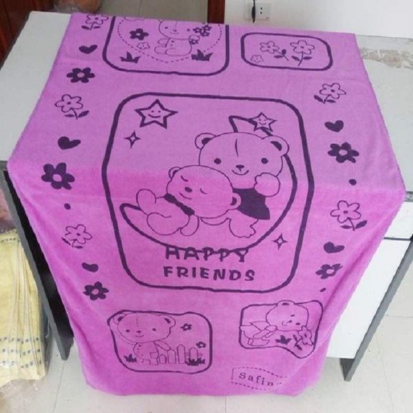 02 khăn tắm dày đẹp in hình ngộ nghĩnh KT 70x140cm (Giao màu ngẫu nhiên)