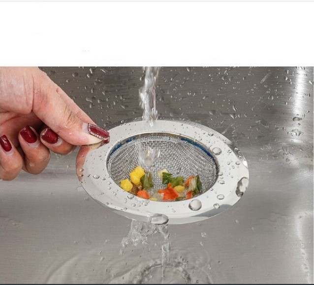 Dụng cụ lọc rác inox- N01, dụng cụ chặn rác bồn rửa bát bằng thép không gỉ