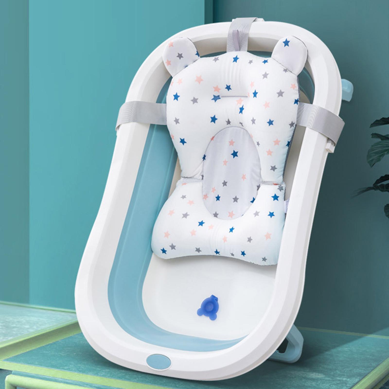 2x Baby Bath Seat Support Mat Foldable Baby Bath Tub Pad