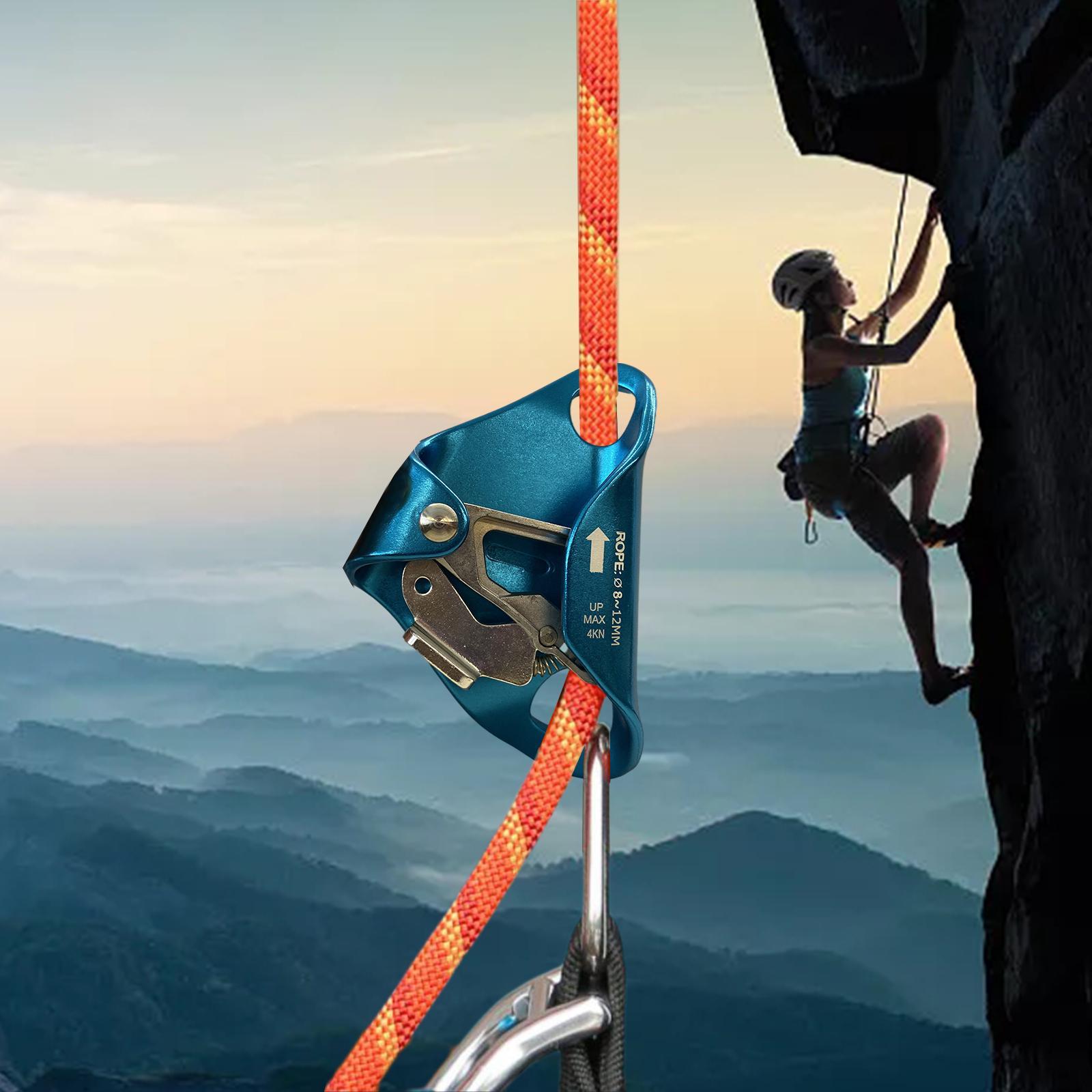 Rock Climbing Chest Ascender Hand Ascender Ascending Rigging Clamp Vertical Climbing Rope Protection for 8-12MM Rope, Outdoor Exploration