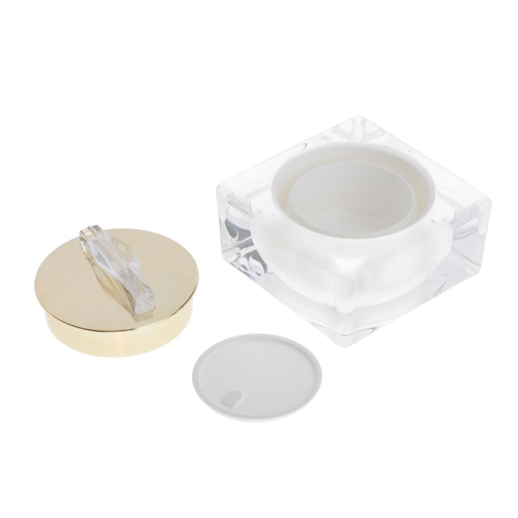 Empty Acrylic Cosmetic Jar Travel Cream Lotion Container with Inner Lid