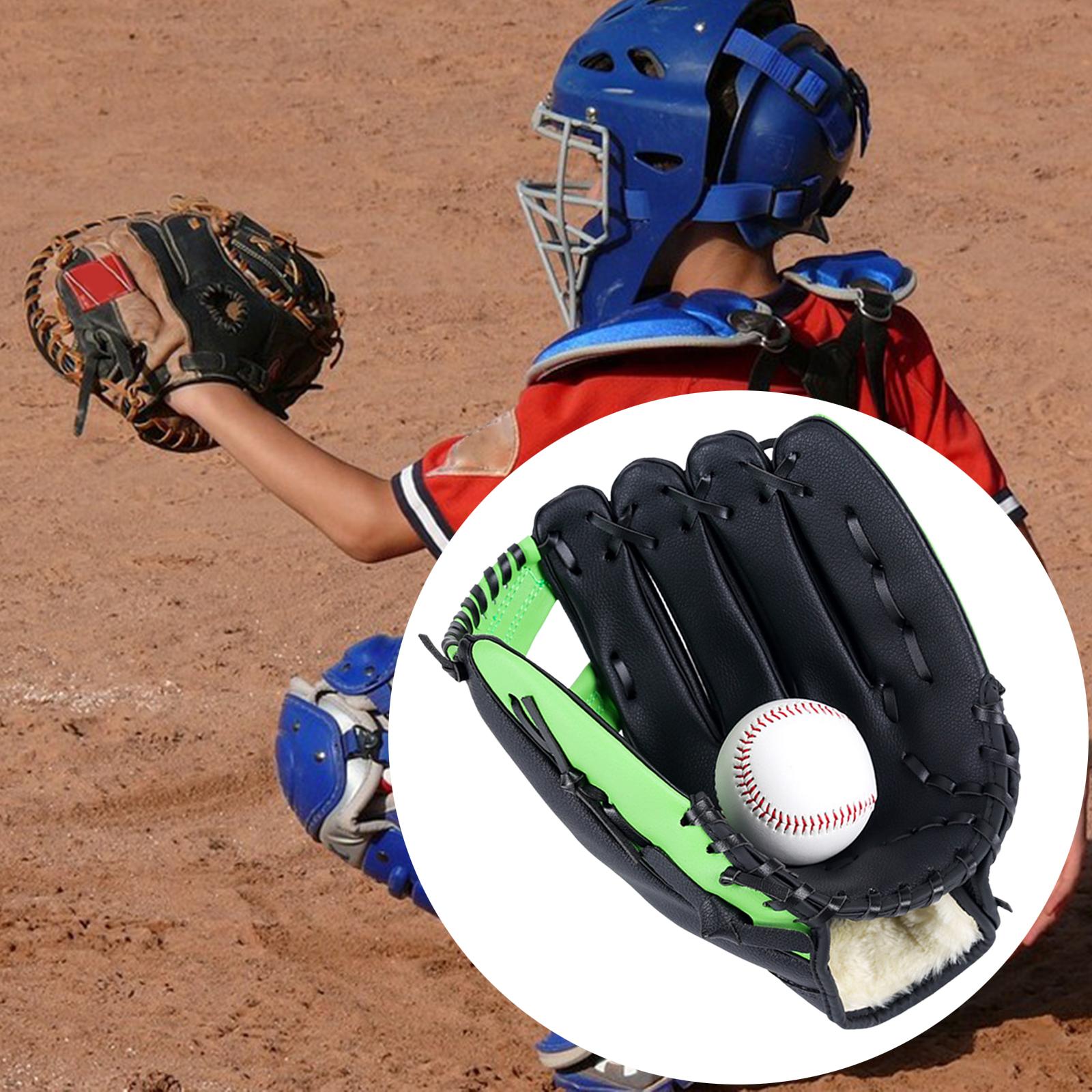 Adjustable Baseball Gloves with Soft Leather Thickening Pitcher Softball Gloves for Child Teens Adult Left Hand Throw, Left Hand Glove