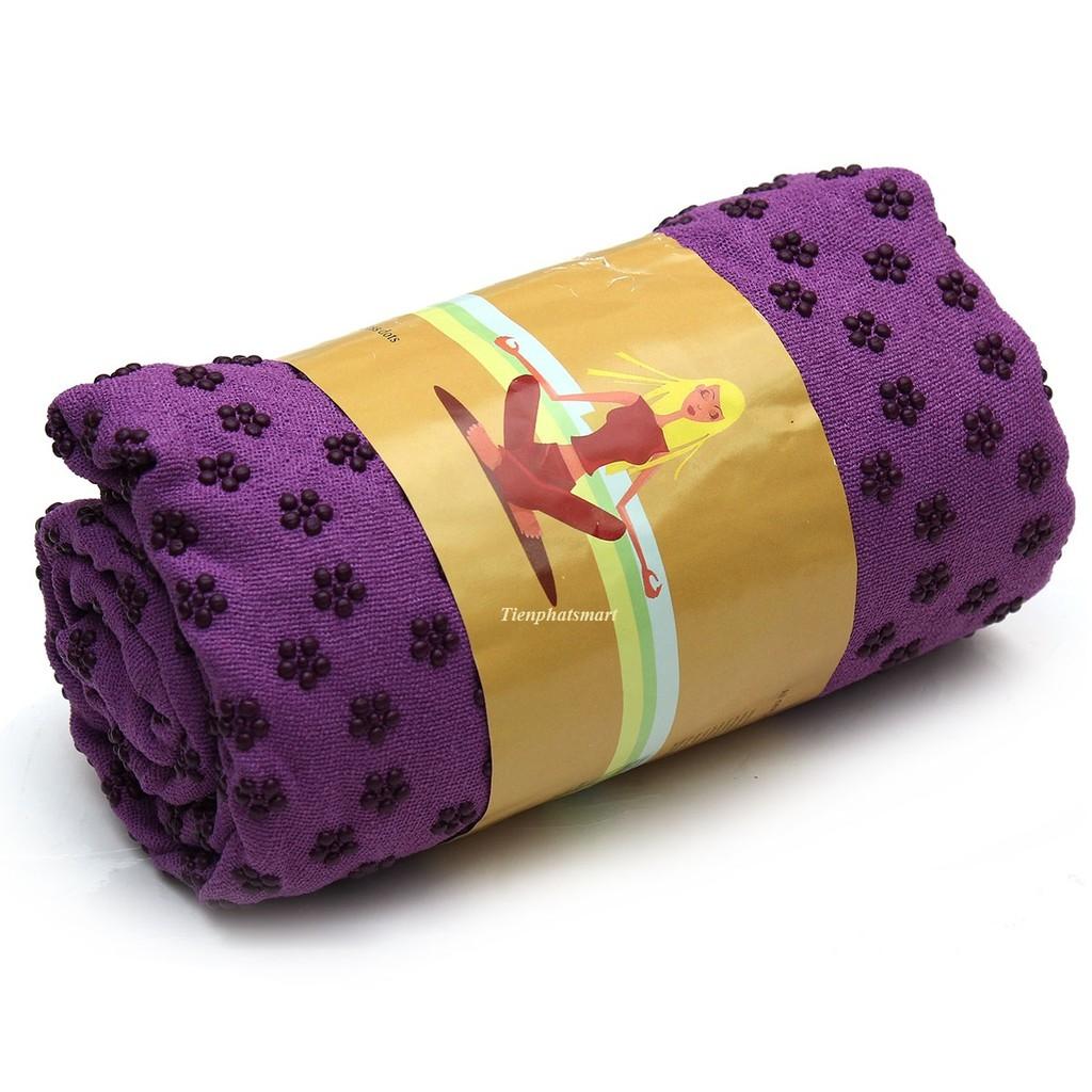 Khăn trải thảm yoga siêu bền(tặng túi đựng)hạt cao su non