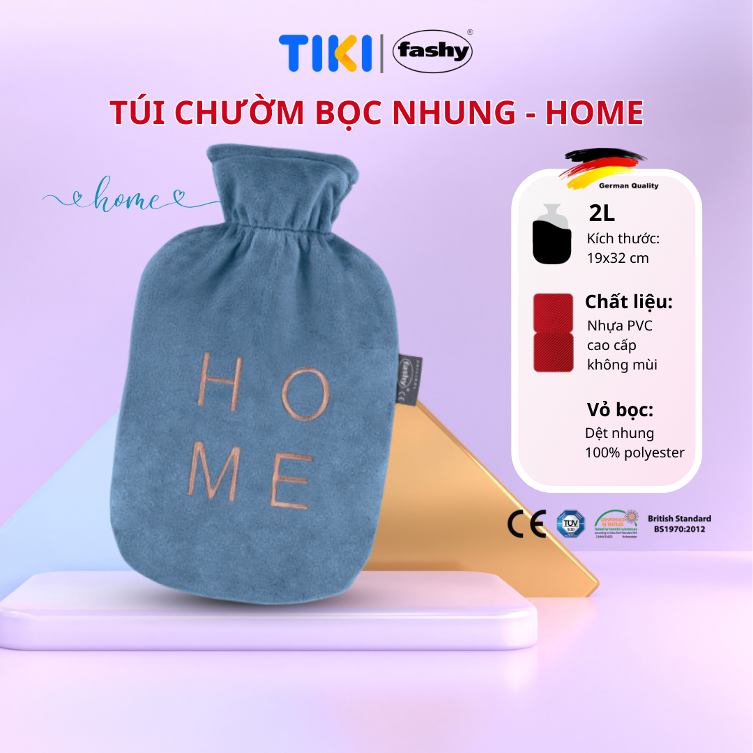 Túi chườm Fashy Germany Bọc Nhung thêu chữ đặc biệt 100% nhập khẩu từ Đức