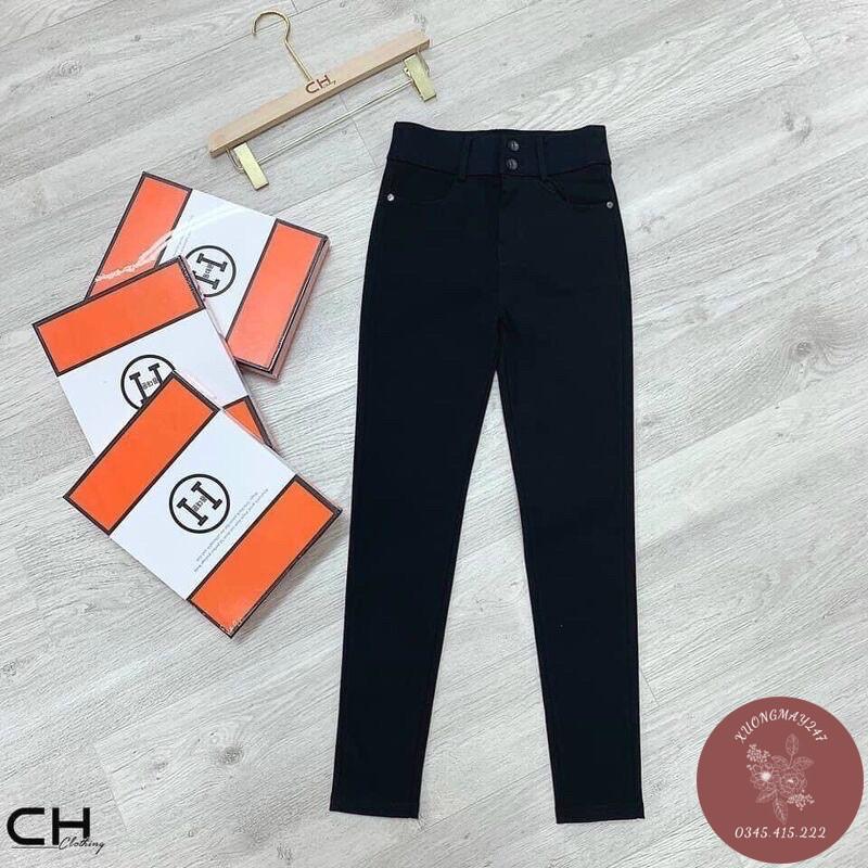 Quần Legging 2 Khuy Cạp Cao Gen Bụng Kèm Hộp