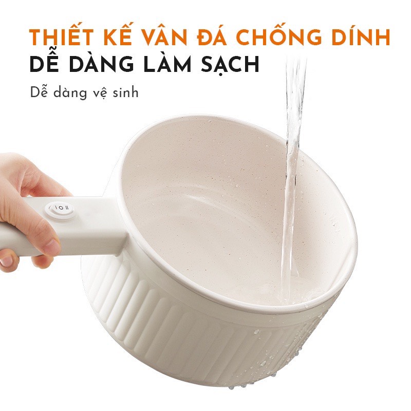 Nồi điện đa năng dung tích 2L GAABOR GR-N20A, vân đá chống dính kèm xửng hấp, công suất 600W - Hàng chính hãng