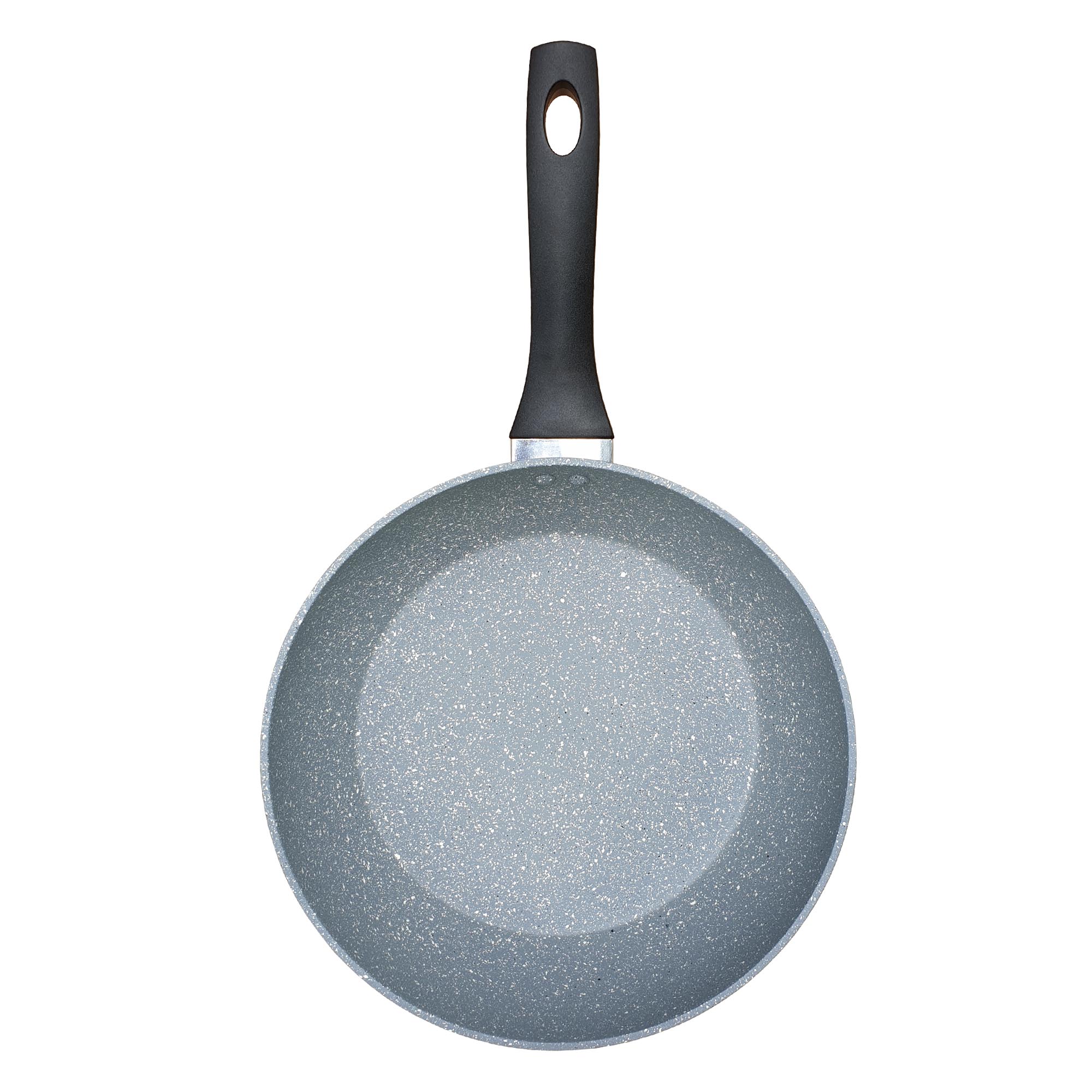 Chảo vân đá chống dính đáy từ sâu lòng GREEN COOK GCP02-24IHB 24 cm tay cầm chịu nhiệt màu đen - Hàng chính hãng