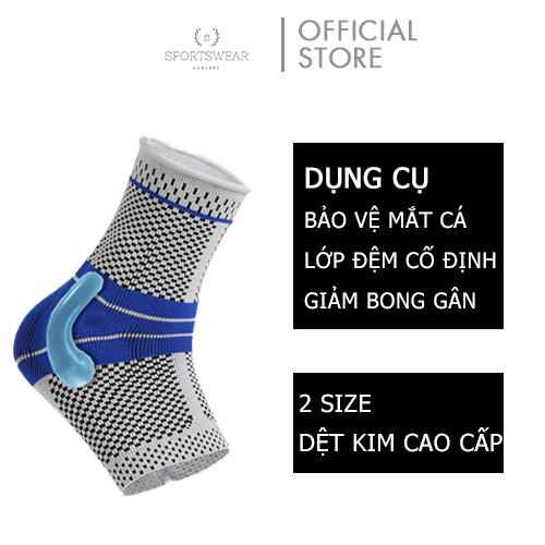 Đai quấn bảo vệ chân và mắt cá chân tập gym chơi thể thao v3 Sportswear Concept dệt kim lớp đệm silicon massage 2 bên