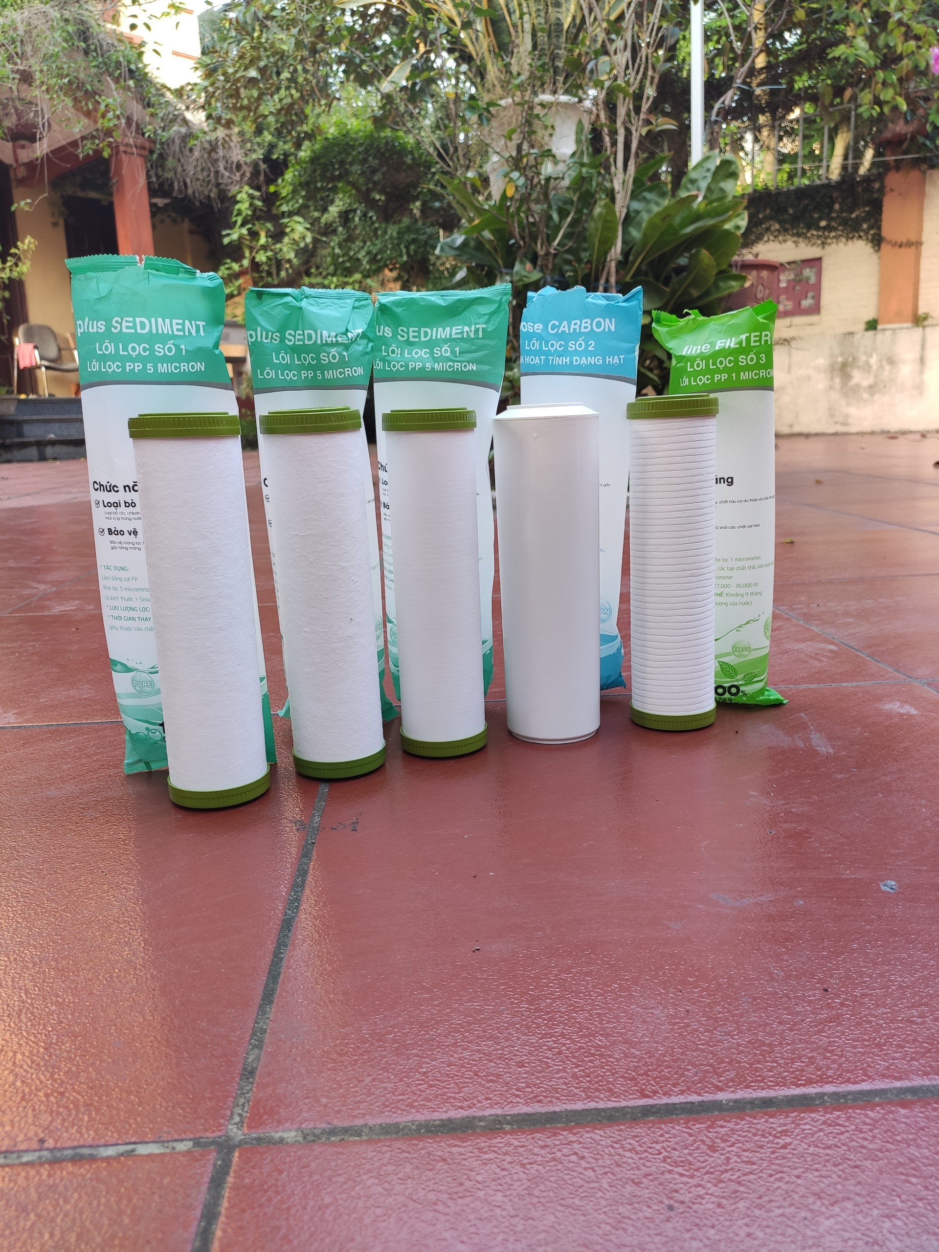 Bộ 5 lõi lọc nước số 1,2,3 LÕI LỌC THÔ dùng cho máy lọc nước R.O kangaroo aqua sanaky