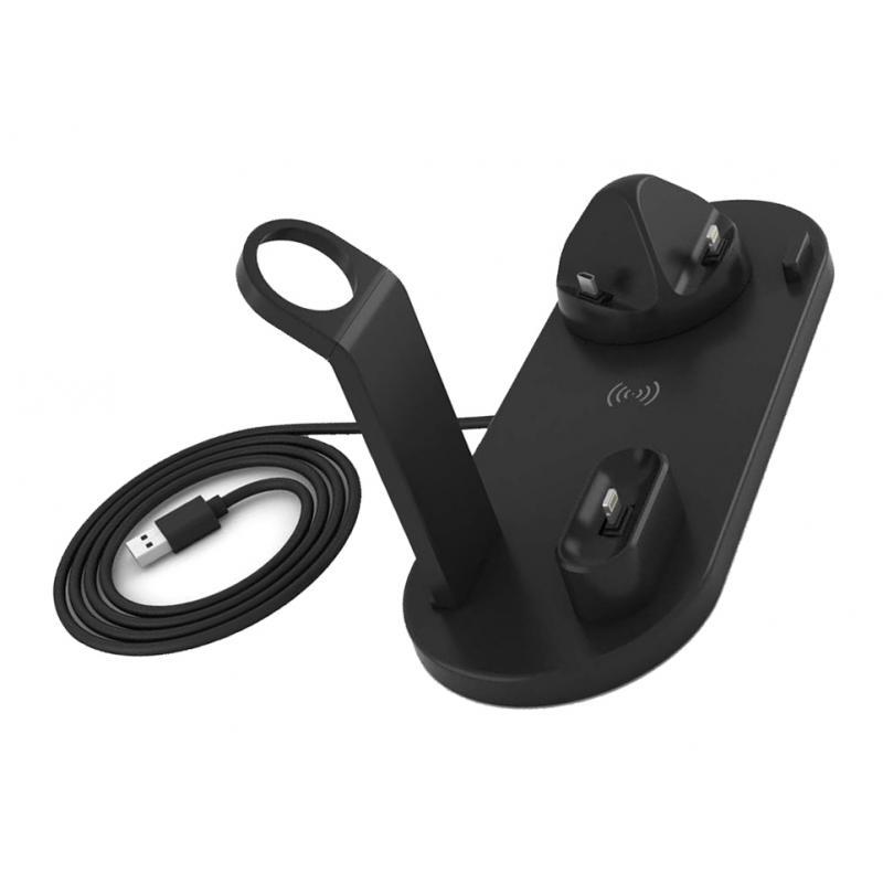 Wireless Mobile Phone Watch Earphone Fast Charging Station Base