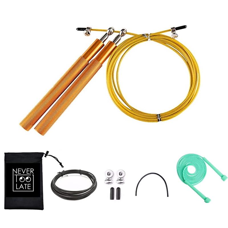 6 Trong 1 2.5Mm Thép Không Gỉ Dây Tốc Độ Nhảy Dây Nhảy 120G Nhiều Màu Với Chống Đeo Ống Và sạc Dự Phòng Dây