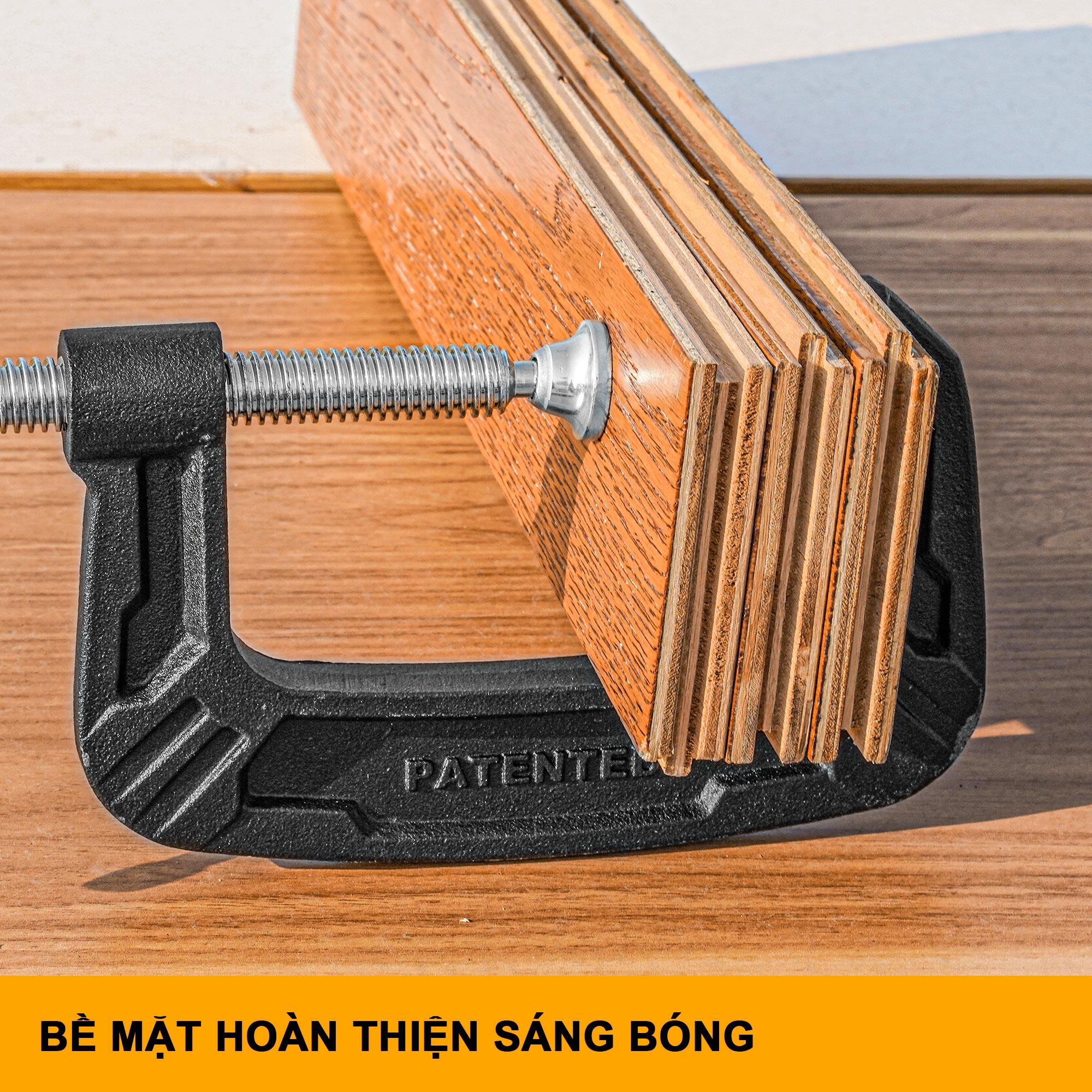 Vam Kẹp Cảo chữ C, chữ G sử dụng trong công việc kẹp gỗ, kẹp tấm kim loại INGCO HGC0104 HGC0105 HGC0106